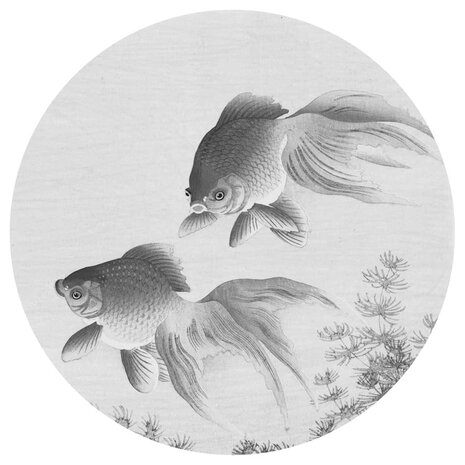 WallArt Behangcirkel Two Goldfish 190 cm 8719992629220 2