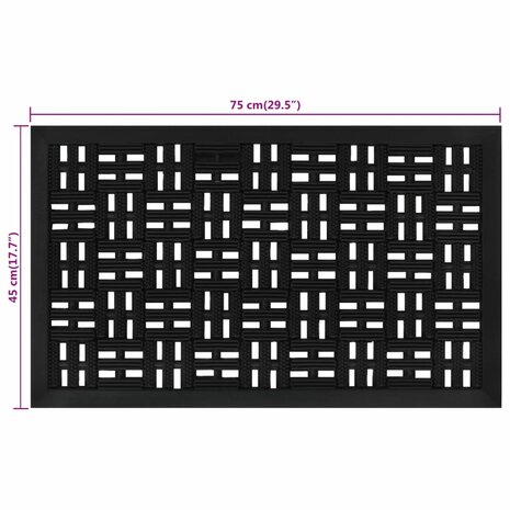 Deurmat rechthoekig 45x75 cm rubber 8721012224674 6