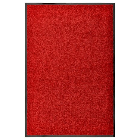 Deurmat wasbaar 60x90 cm rood 8720286064740 1