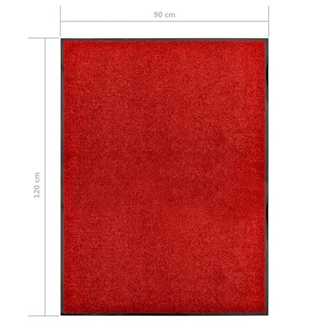 Deurmat wasbaar 90x120 cm rood 8720286064764 6