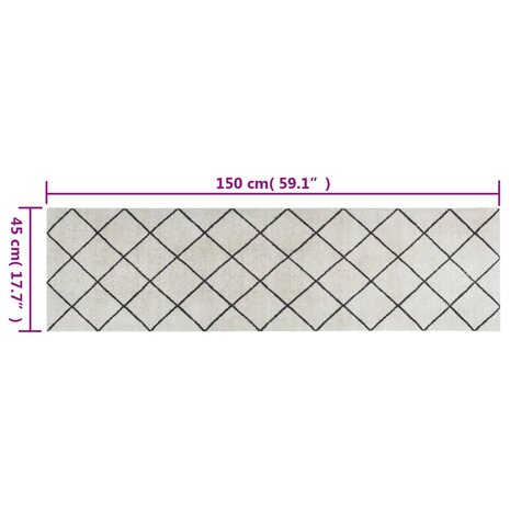 Keukenmat wasbaar geblokt 45x150 cm fluweel 8720845917883 5