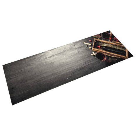 Keukenmat wasbaar wijnflesprint 45x150 cm fluweel 8721012918788 1