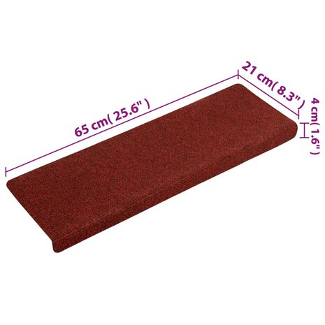 Trapmatten 15 st 65x21x4 cm naaldvilt rood 8719883863504 7