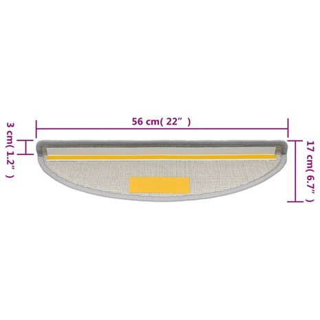 Trapmatten 10 st 56x17x3 cm lichtgrijs 8720286328477 8