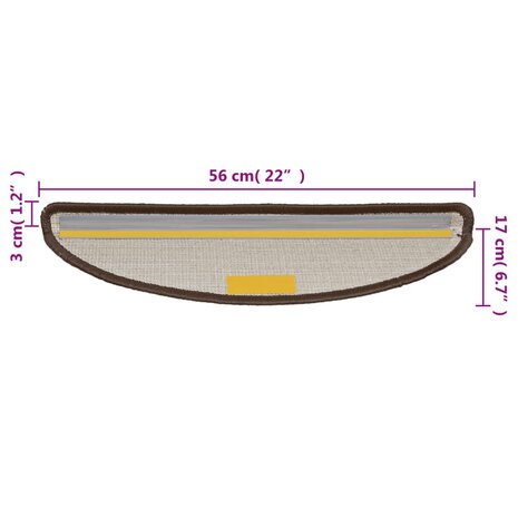 Trapmatten 10 st 56x17x3 cm bruin 8720286328958 8