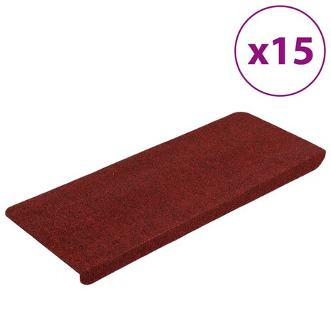 Trapmatten zelfklevend 15 st 65x24,5x3,5 cm rood 8720287018438 2