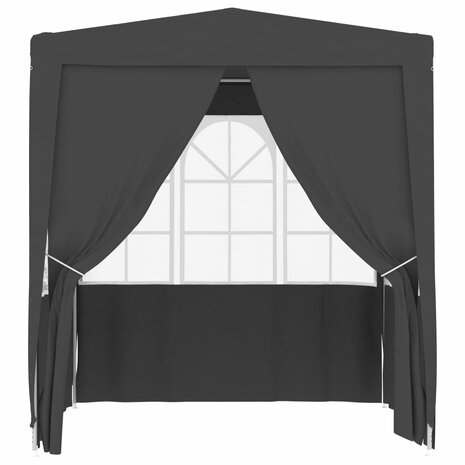 Partytent met zijwanden professioneel 90 g/m² 2x2 m antraciet 8719883767741 3