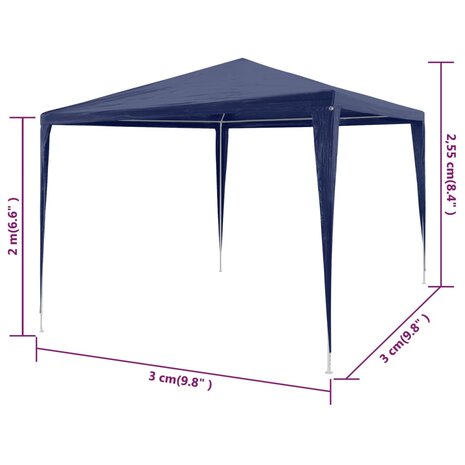 Partytent 3x3 m blauw 8718475837411 6