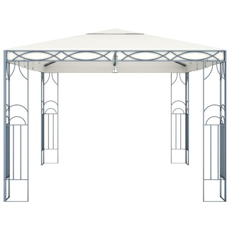 Prieel met LED-lichtslinger 400x300 cm crèmekleurig 8720286366042 5