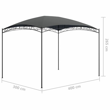 Prieel 180 g/m² 3x4x2,65 m antraciet 8720286153253 5