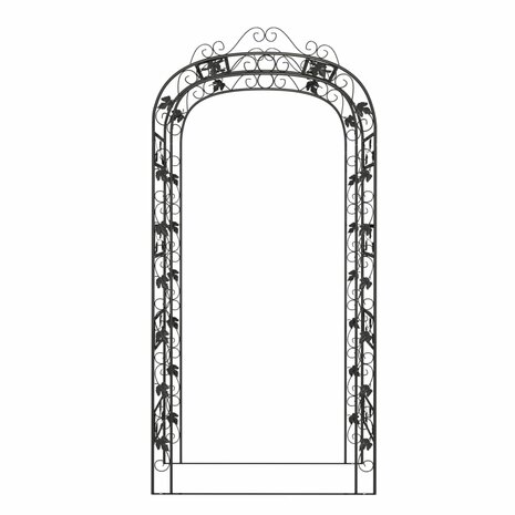 Tuinboog 116x45x240 cm staal zwart 8720845670368 3