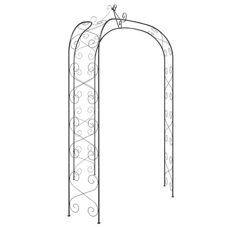 Tuinboog Ø180x255 cm staal zwart 8720845670375 4