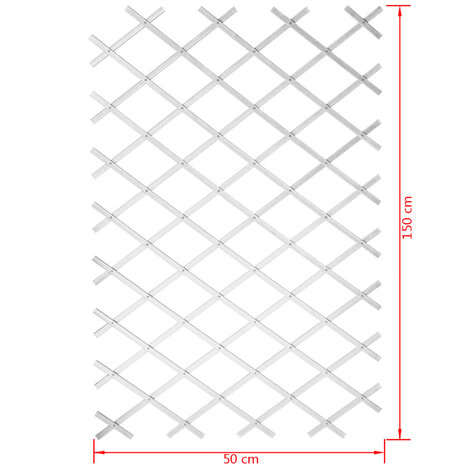 Nature Tuinlatwerk 50x150 cm PVC wit 6040701 8711338407011 5