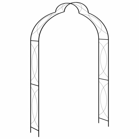 Tuinboog 150x34x240 cm ijzer zwart 8719883757377 1