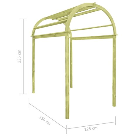 Tuinboog 125x150x235 cm geïmpregneerd grenenhout 8719883805122 6