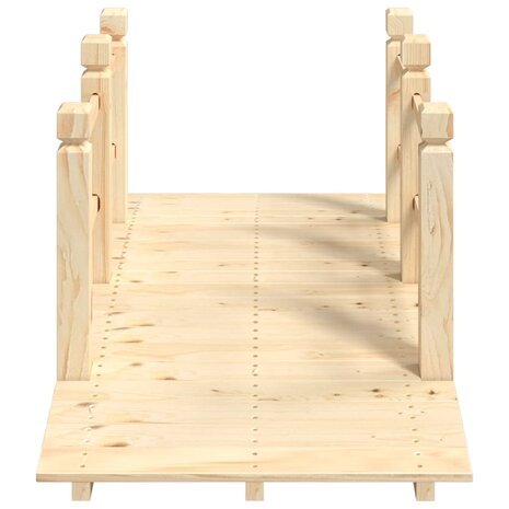 Tuinbrug met leuningen 150x67x56 cm massief vurenhout 8720845754716 4