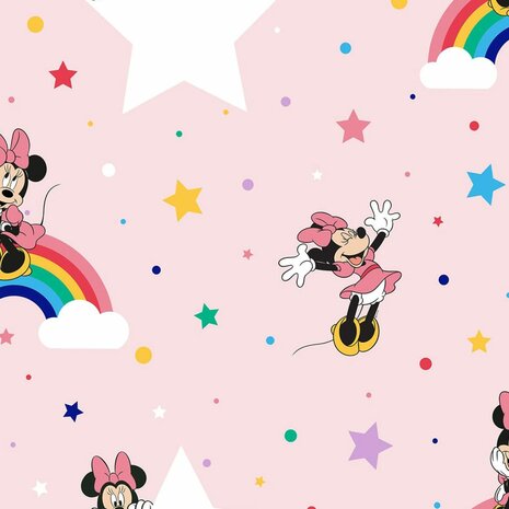 Kids at Home Behang Rainbow Minnie roze 5011583417296 1