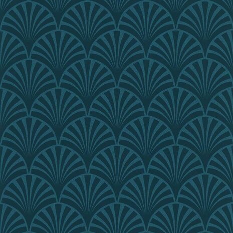 couleurs & matières Behang 20&apos;s Pattern Artdeco blauw 3309045131500 1