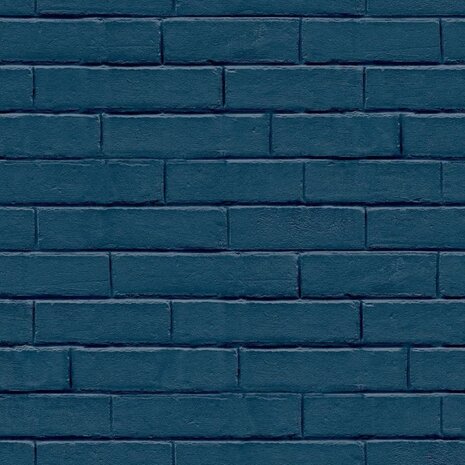 Good Vibes Behang Brick Wall blauw 5415058063467 1