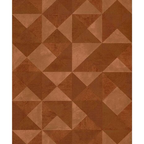 Topchic Behang Graphic Shapes Facet metallic oranje 5411012451417 2