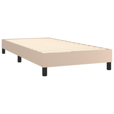 Boxspring met matras kunstleer cappuccinokleurig 100x200 cm 5