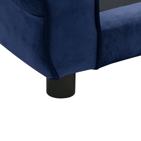 Hondenbank 72x45x30 cm pluche blauw 6