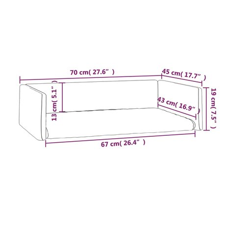 Autohondenmand linnen-look 70x45 cm zwart 9