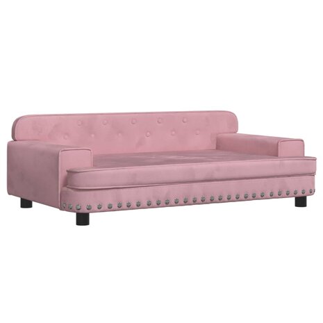 Hondenmand 90x53x30 cm fluweel roze 2