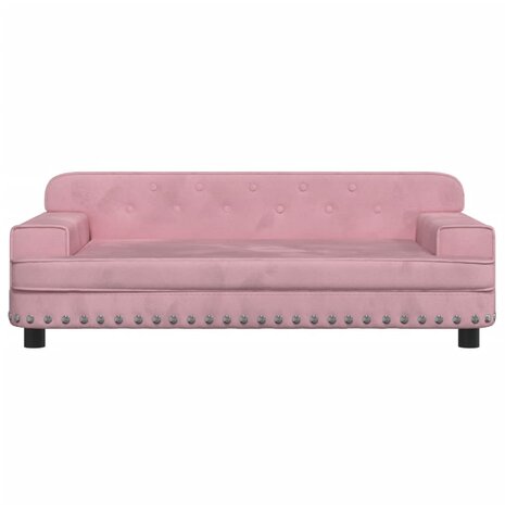 Hondenmand 90x53x30 cm fluweel roze 3