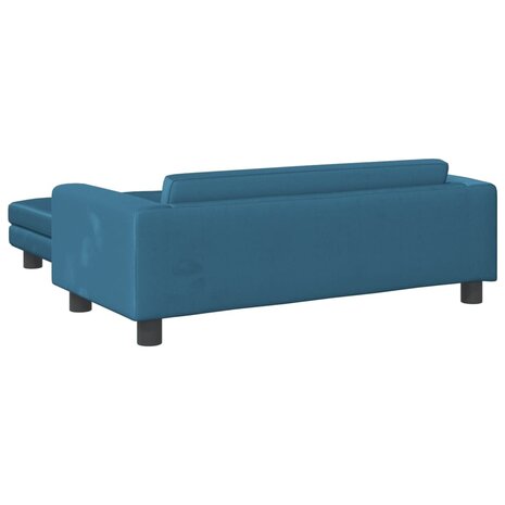 Hondenmand met verlengstuk 100x50x30 cm fluweel blauw 5