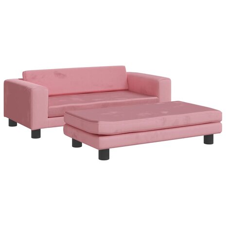 Hondenmand met verlengstuk 100x50x30 cm fluweel roze 2