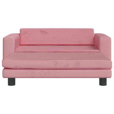 Hondenmand met verlengstuk 100x50x30 cm fluweel roze 3