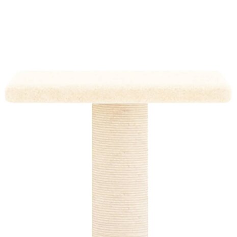 Kattenmeubel met sisal krabpalen 73 cm crèmekleurig 4