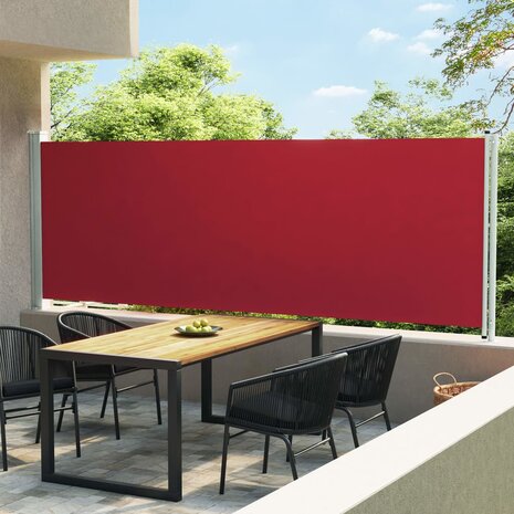 Tuinscherm uittrekbaar 600x160 cm rood 1