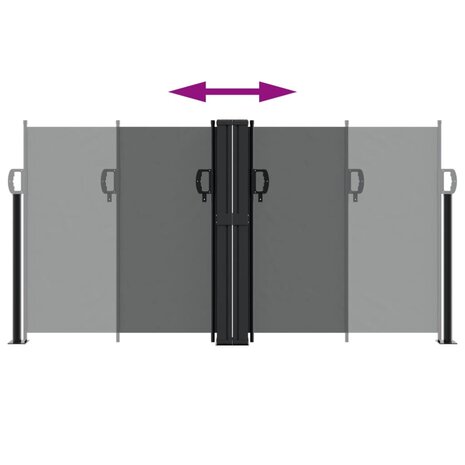 Windscherm uittrekbaar 120x1000 cm antraciet 5