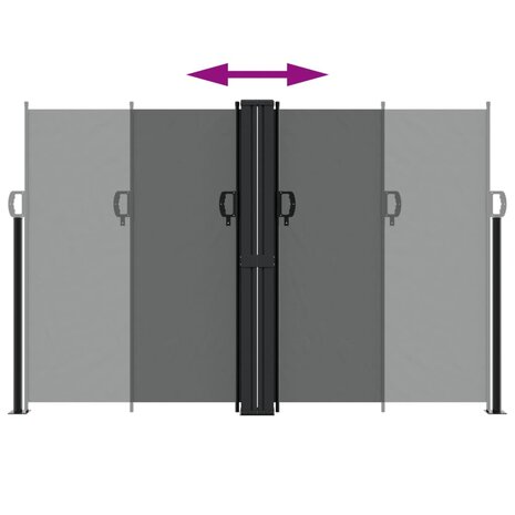 Windscherm uittrekbaar 160x1000 cm antracietkleurig 5