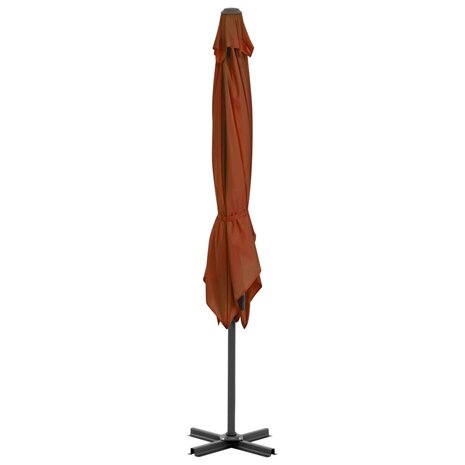 Zweefparasol met aluminium paal 250x250 cm terracottakleurig 3