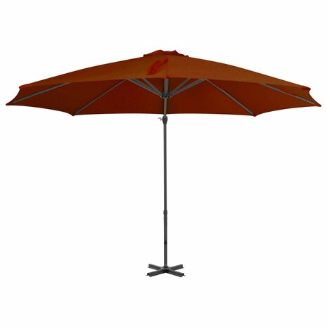 Zweefparasol met aluminium paal 300 cm terracottakleurig 2