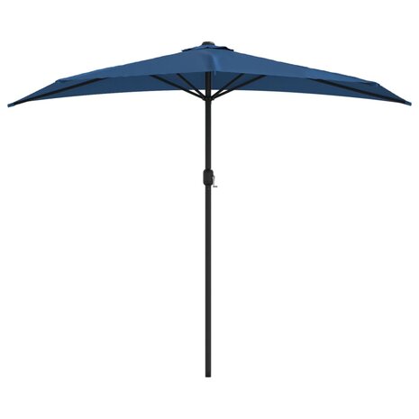 Balkonparasol half met aluminium paal 270x144x222 cm blauw 3