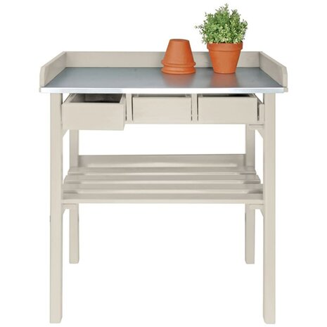 Esschert Design tuinwerktafel met lades (wit) CF29W 1