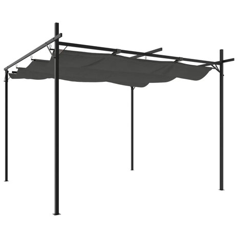 Pergola met uitschuifbaar dak 295x292x230 antracietkleurig 2