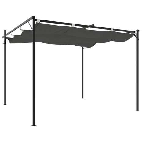 Pergola met uitschuifbaar dak 295x292x230 antracietkleurig 5