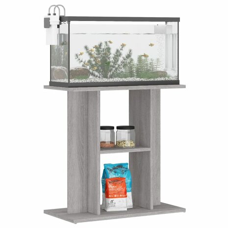 Aquariumstandaard 60x30x60 cm bewerkt hout grijs sonoma 3