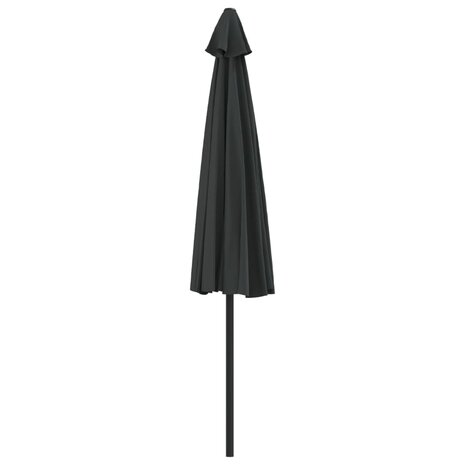 Balkonparasol half met aluminium paal 300x155x223 cm zwart 5