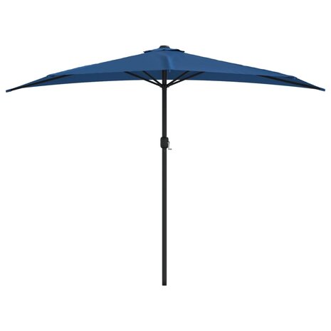 Balkonparasol half met aluminium paal 300x155x223 cm blauw 3