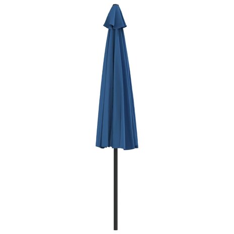 Balkonparasol half met aluminium paal 300x155x223 cm blauw 5