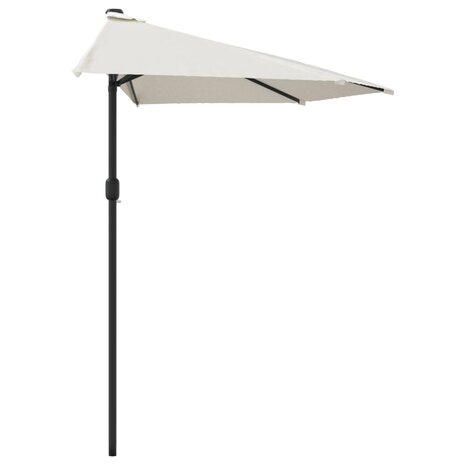 Balkonparasol half met aluminium paal 270x144 cm zandkleurig 4