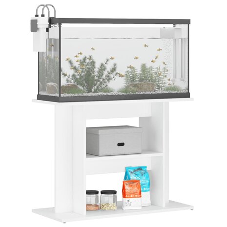 Aquariumstandaard 80x35x60 cm bewerkt hout wit 3