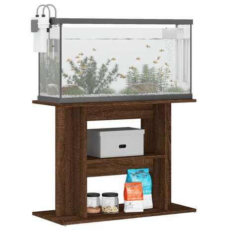 Aquariumstandaard 80x35x60 cm bewerkt hout bruin eikenkleur 3