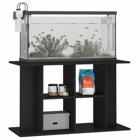 Aquariumstandaard 100x40x60 cm bewerkt hout zwart 3